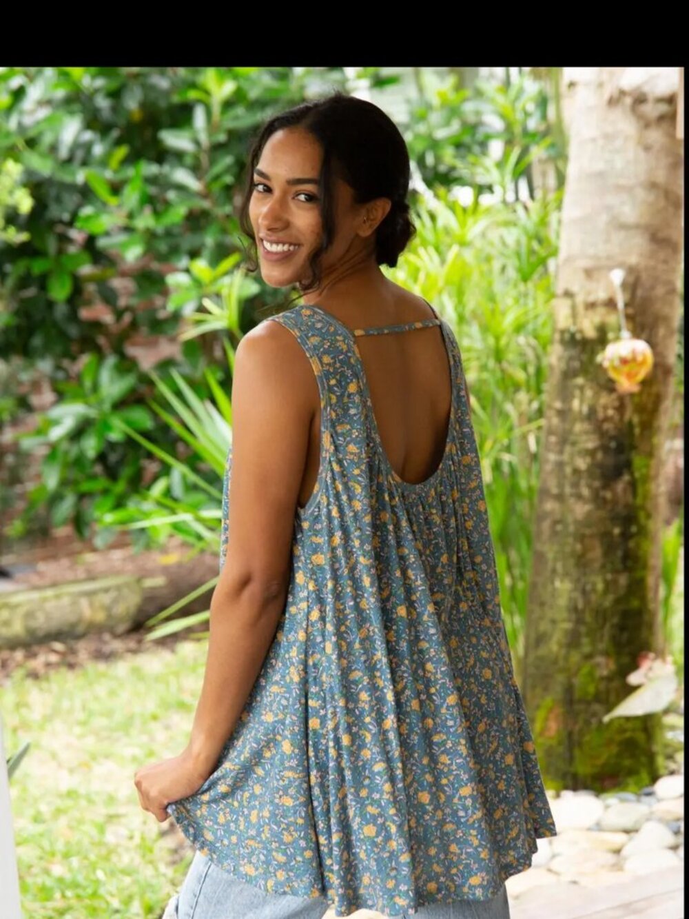 Natural life size M oversized tank 100% cotton